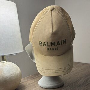 Embroidered Balmain Beige Logo Cap lightweight 
Lightly Used.